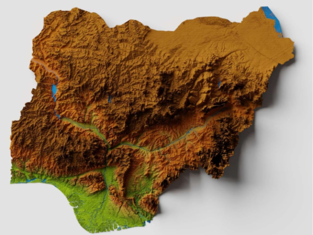 Shaded relief